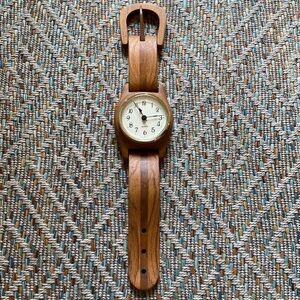Wooden Handmade Wrist Watch w Designed as Wall Decor